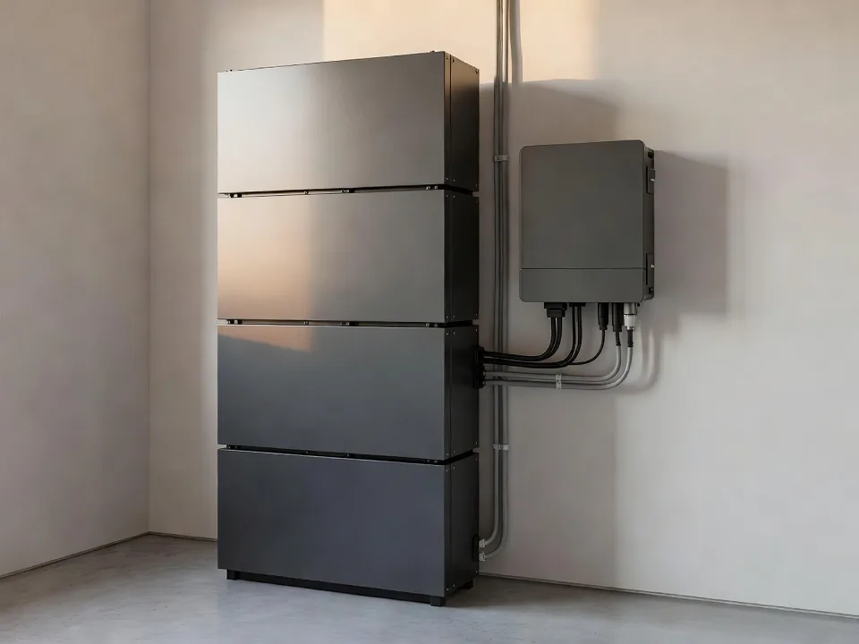 Sistem modular de acumulatori de stocare, montat lângă invertor